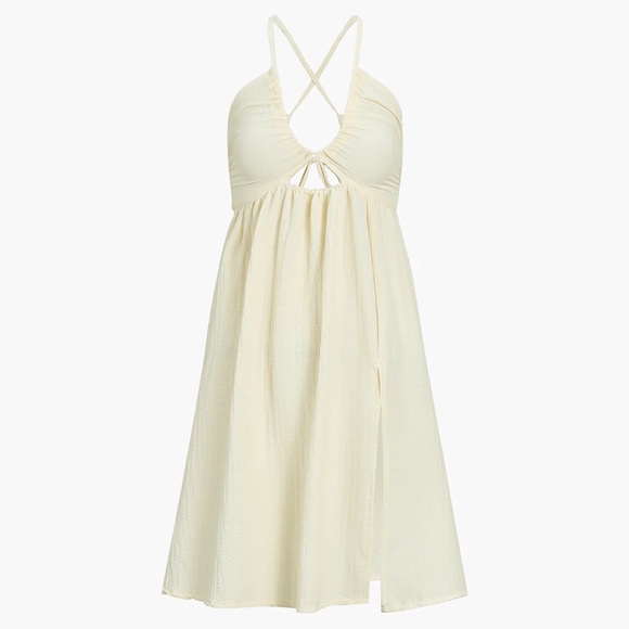 Backless Criss Cross Split Midi Dress - Picture 3 of 4